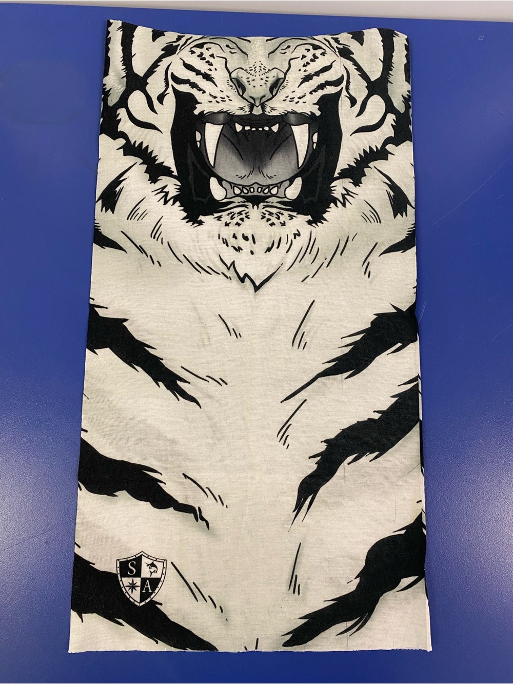 Black and White Tiger Print cotton face cover neck accessory